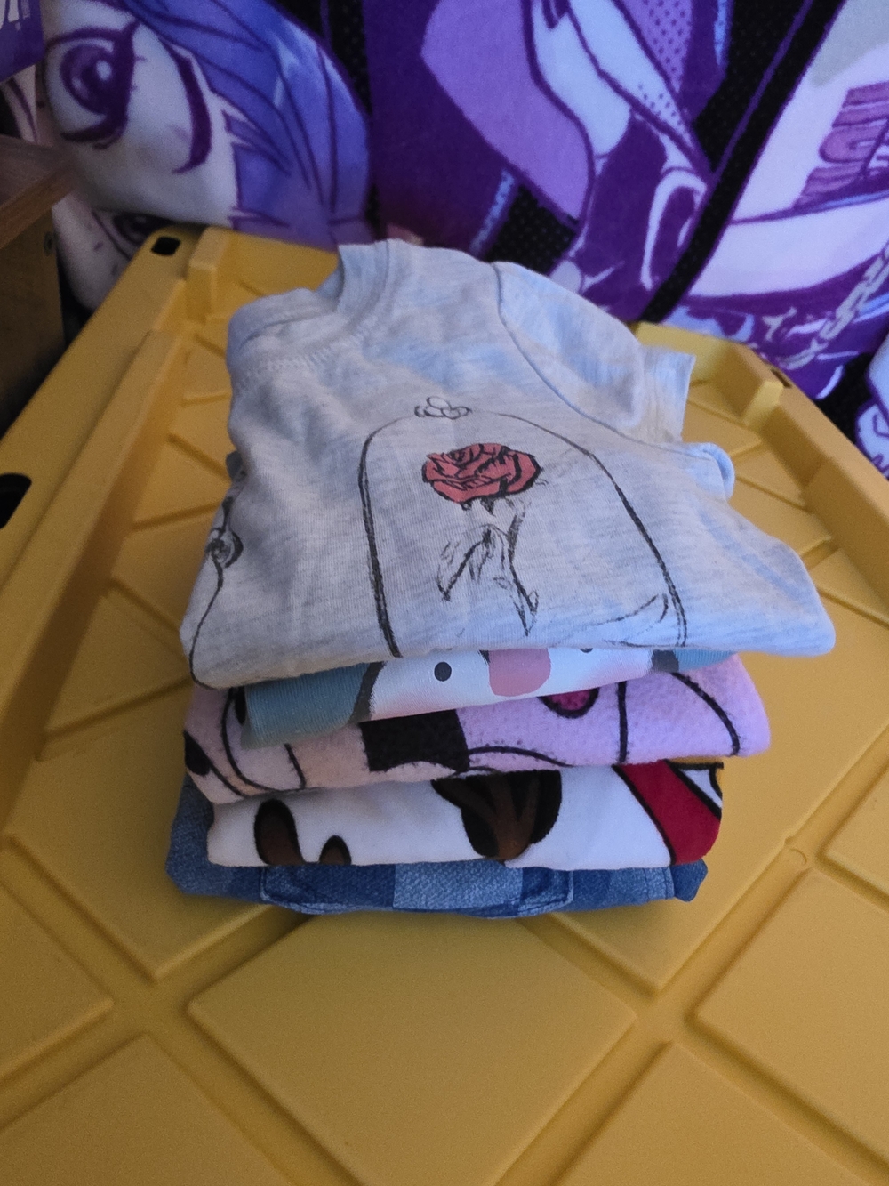 Kids Light Gray Floral Graphic Tee - Unbranded